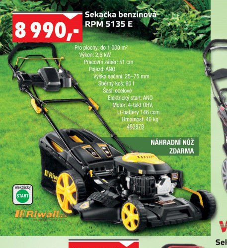 Sekačka benzínová Riwall RPM 5135 E - UNI HOBBY akcniletaky.com