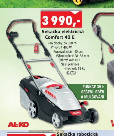 Sekačka elektrická Comfort 40 E - UNI HOBBY akcniletaky.com