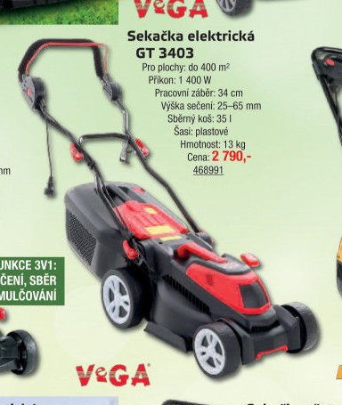 Sekačka elektrická VeGA GT 3403 - UNI HOBBY akcniletaky.com