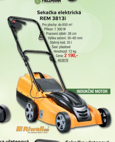 Sekačka elektrická Riwall REM 3813i - UNI HOBBY akcniletaky.com