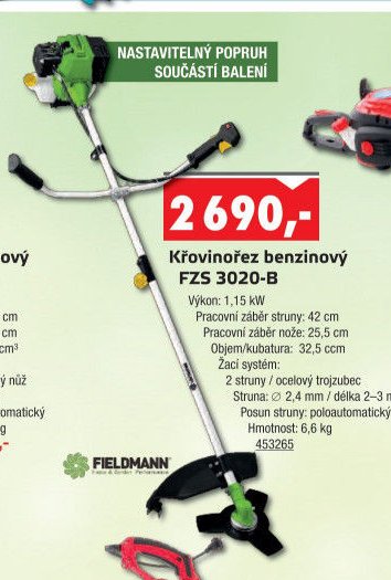 Křovinořez benzinový FZS 3020-B - UNI HOBBY akcniletaky.com
