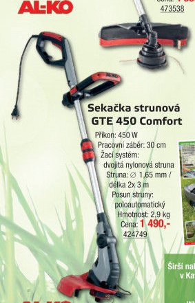 Sekačka strunová GTE 450 Comfort - UNI HOBBY akcniletaky.com