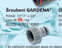 Šroubení GARDENA - UNI HOBBY akcniletaky.com