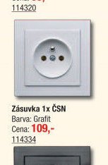 Zásuvka 1x ČSN Bílá - UNI HOBBY akcniletaky.com