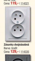 Zásuvka dvojnásobná Bílá - UNI HOBBY akcniletaky.com