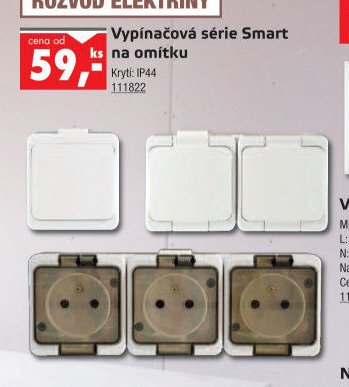 Vypínačová série Smart na omítku - UNI HOBBY akcniletaky.com