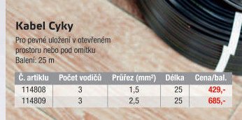 Kabel Cyky - UNI HOBBY akcniletaky.com