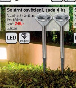 Solární osvětlení, sada 4 ks - UNI HOBBY akcniletaky.com