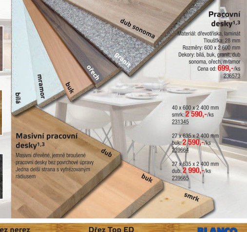 Masivní pracovní desky - UNI HOBBY akcniletaky.com