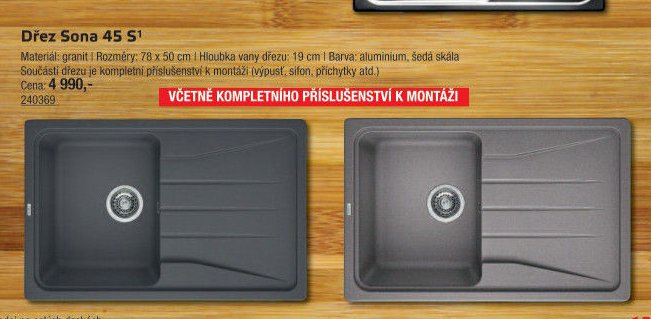Dřez Sona 45 S - UNI HOBBY akcniletaky.com
