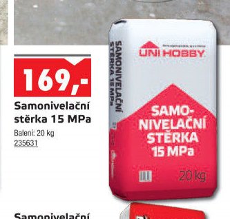 Samonivelační stěrka 15 MPa - UNI HOBBY akcniletaky.com