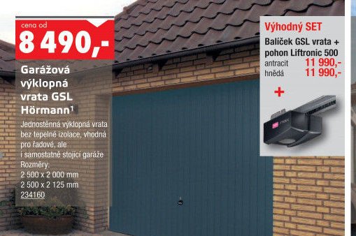 Garážová výklopná vrata GSL Hörmann - UNI HOBBY akcniletaky.com
