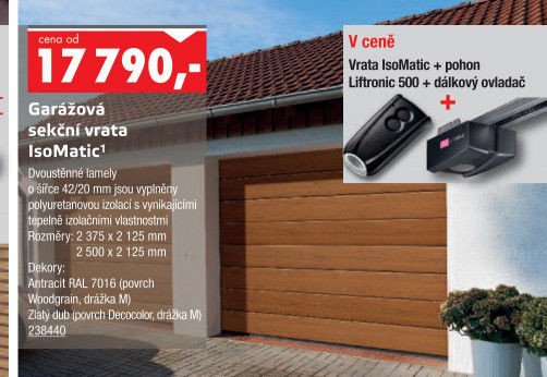 Garážová sekční vrata IsoMatic - UNI HOBBY akcniletaky.com