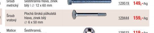 Šroub vratový - UNI HOBBY akcniletaky.com