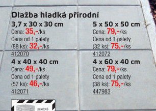 Dlažba hladká přírodní - UNI HOBBY akcniletaky.com