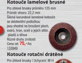 Kotouče lamelové brusné - UNI HOBBY akcniletaky.com