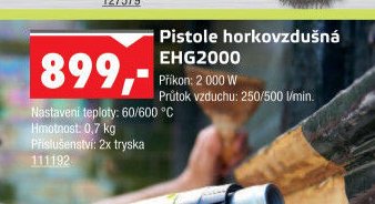 Pistole horkovzdušná EHG2000 - UNI HOBBY akcniletaky.com