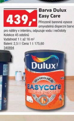 Barva Dulux Easy Care - UNI HOBBY akcniletaky.com
