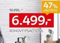 Rohový psací stůl