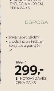 Hotový závěs