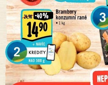Brambory konzumní rané