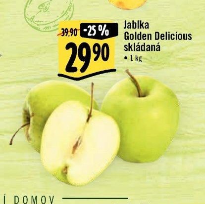 Jablka Golden Delicious skládaná