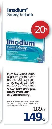 Imodium 20 tvrdých tobolek