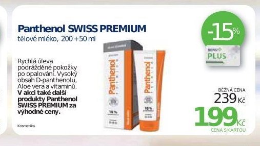PANTHEON SWISS PREMIUM tělové mléko, 200 + 50 ml