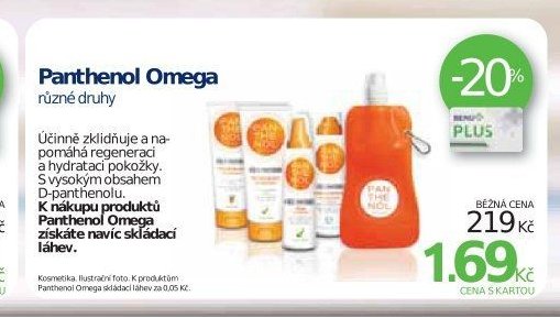 Panthenol Omega různé druhy
