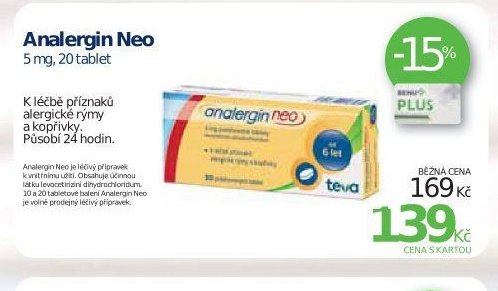 Analergin Neo 5 mg, 20 tablet