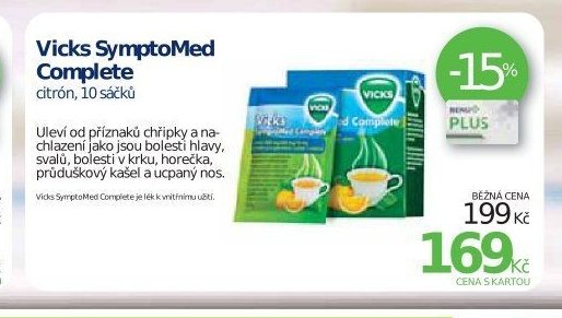 Vicks SymptoMed Complete citrón, 10 sáčků