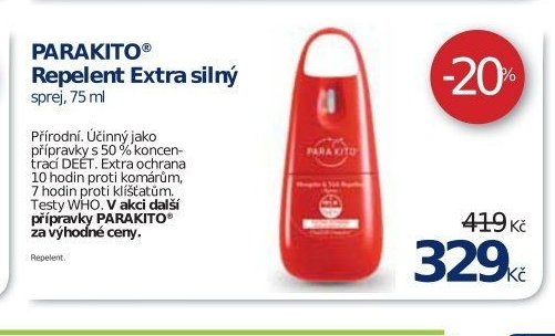 PARAKITO® Repelent Extra silný