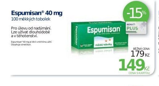 Espumisan 40 mg 100 měkkých tobolek