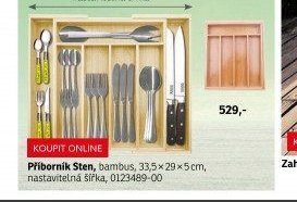 Příborník Sten, bambus, 33,5x29x5 cm, nastavitelná šířka - ASKO akcniletaky.com