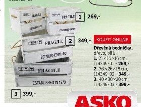 Dřevěná bednička, dřevo, bílá - ASKO akcniletaky.com