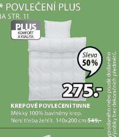 KREPOVÉ POVLEČENÍ TINNE