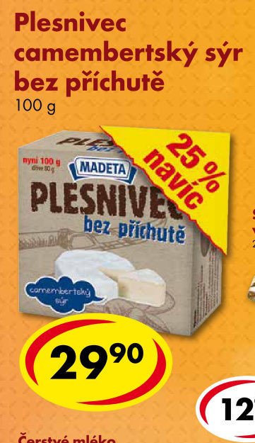 Plesnivec camembertský sýr bez příchutě