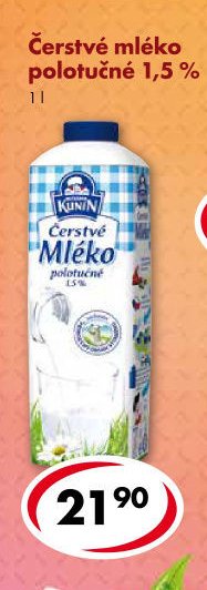Čerstvé mléko polotučné 1,5%