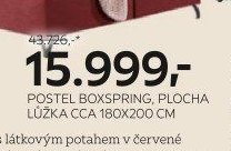 POSTEL BOXSPRING, PLOCHA LŮŽKA CCA 180X200 CM