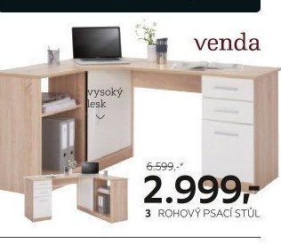 Rohový psací stůl