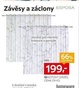 10 hotový závěs