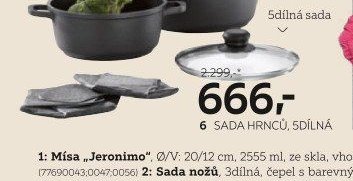 6 sada hrnců, 5dílná