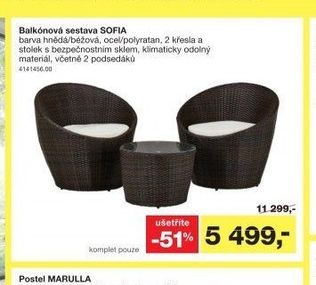 Balkónová sestava SOFIA