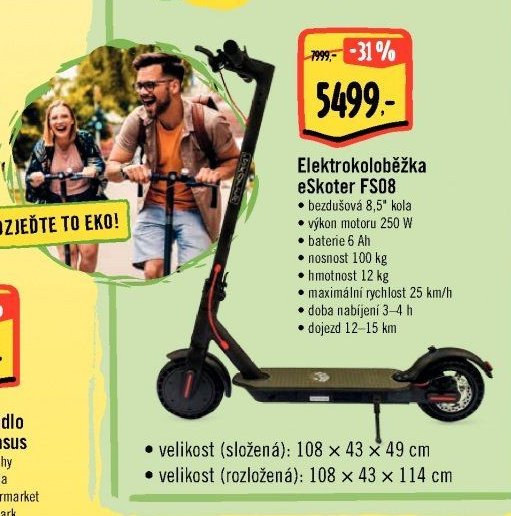 Elektrokoloběžka eSkoter FS08
