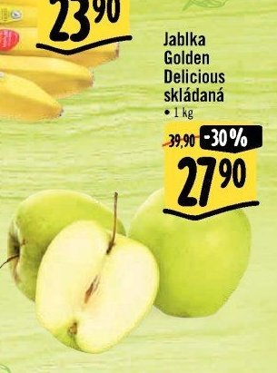 Jablka Golden Delicious skládaná