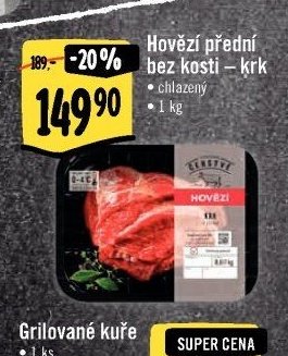 Hovězí přední bez kosti - krk
