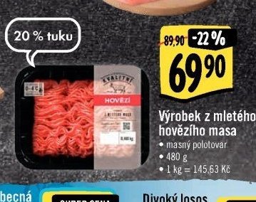 Výrobek z mletého hovězího masa