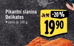 Pikantní slanina Delikates