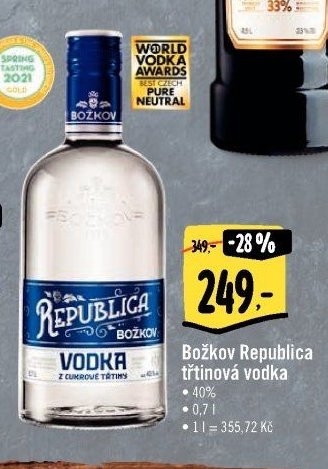 Božkov Republica třtinová vodka