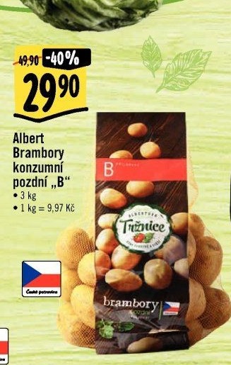 Brambory konzumní pozdní Albert